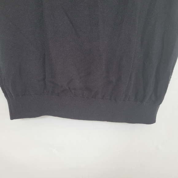 Astra Classic Textured Knit Black Sweater Vest Men's X-Large NWT - Picture 5 of 9